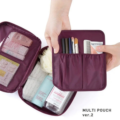 High-Capacity Waterproof Makeup Bag – Women’s Cosmetic Organizer & Travel Toiletry Case