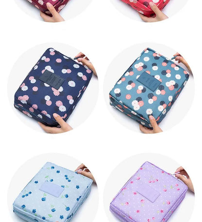 High-Capacity Waterproof Makeup Bag – Women’s Cosmetic Organizer & Travel Toiletry Case