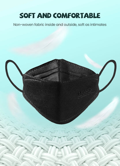 10–200PCS Kids FFP2/KN95 Face Masks – 4-Layer Disposable Protective Masks with Elastic Ear Loops | CE Certified Mascarillas Niños