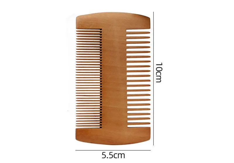 Boar Bristle Beard Brush & Mustache Comb Set Wood Handle Grooming Kit with Bag