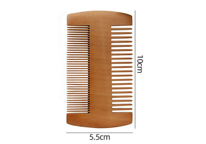 Boar Bristle Beard Brush & Mustache Comb Set Wood Handle Grooming Kit with Bag