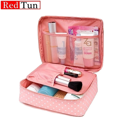 High-Capacity Waterproof Makeup Bag – Women’s Cosmetic Organizer & Travel Toiletry Case