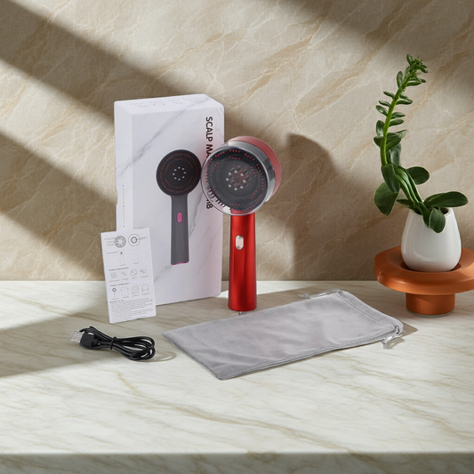 Electric Microcurrent Massage Comb – 660nm Red Light Hair Growth & Scalp Massager for Hair Care, Relaxation & Blood Circulation