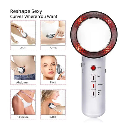 RF & EMS Beauty Massager with LED Light – Skin Firming, Toning & Self-Care Device