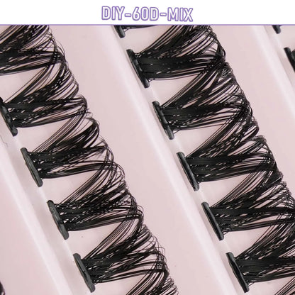 DIY Lash Clusters Extension Kit – Individual Eyelash Set (5–16mm) with Bond, Seal & Applicator Tool