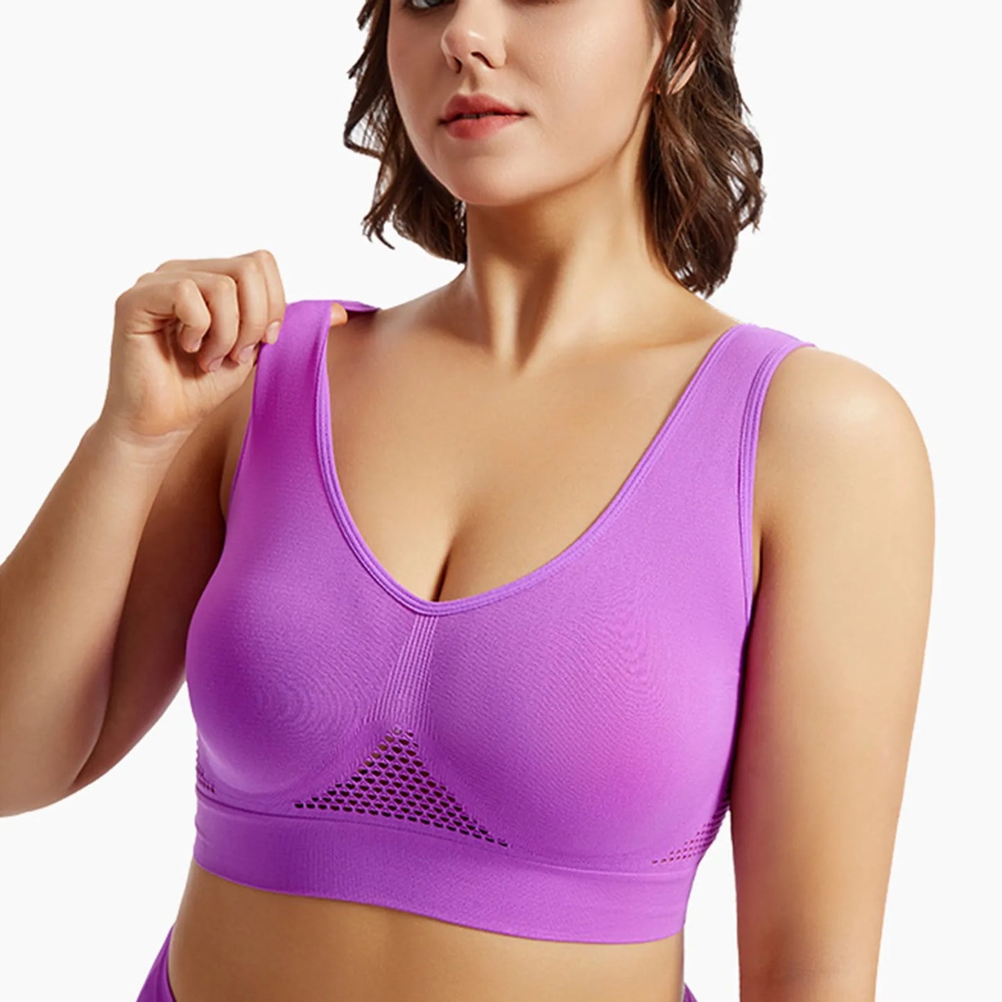 Women’s Sports Bra – Breathable Support Yoga & Running Bra, Soft Shock-Absorbing Fitness Top (No Underwire)