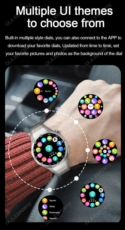Smart Watch GPS NFC Bluetooth Call 1.52" HD Fitness Tracker Android iPhone