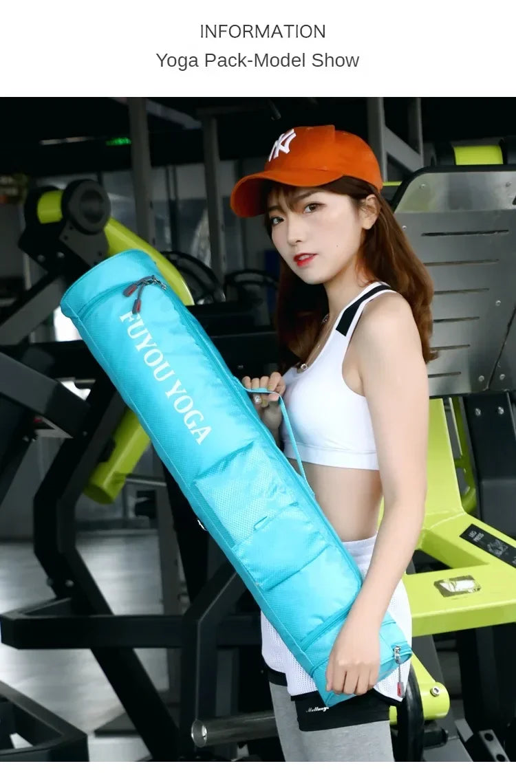 Yoga Mat Carrying Bag with Zipper Pockets – Large Capacity Fitness Gym Knapsack, Waterproof Sports Yoga Mat Holder (Women)