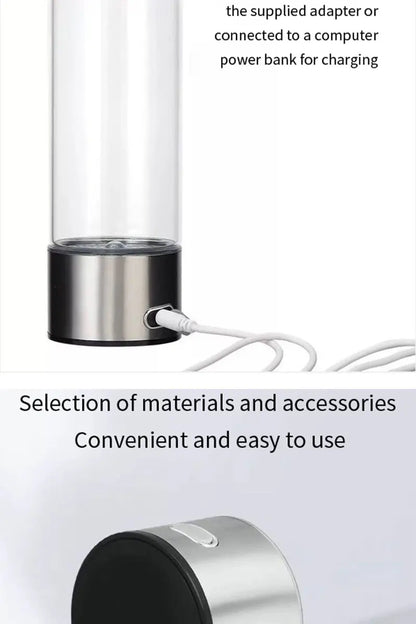 Portable Electric Hydrogen Water Bottle – Titanium Filter, USB Rechargeable, Hydrogen-Rich for Health & Wellness