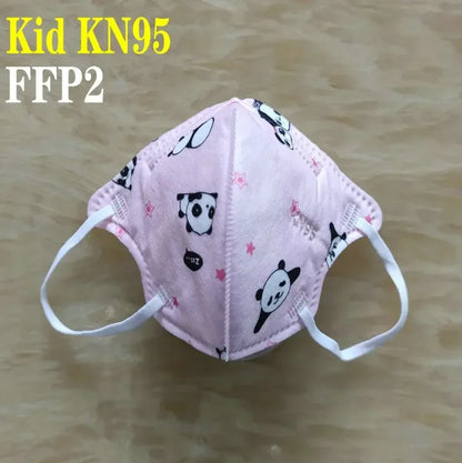 Kids KN95/FFP2 Face Masks – 5-Layer Protective Cartoon Design, Comfortable CE-Certified Disposable Masks for Boys & Girls (Ages 3–15)