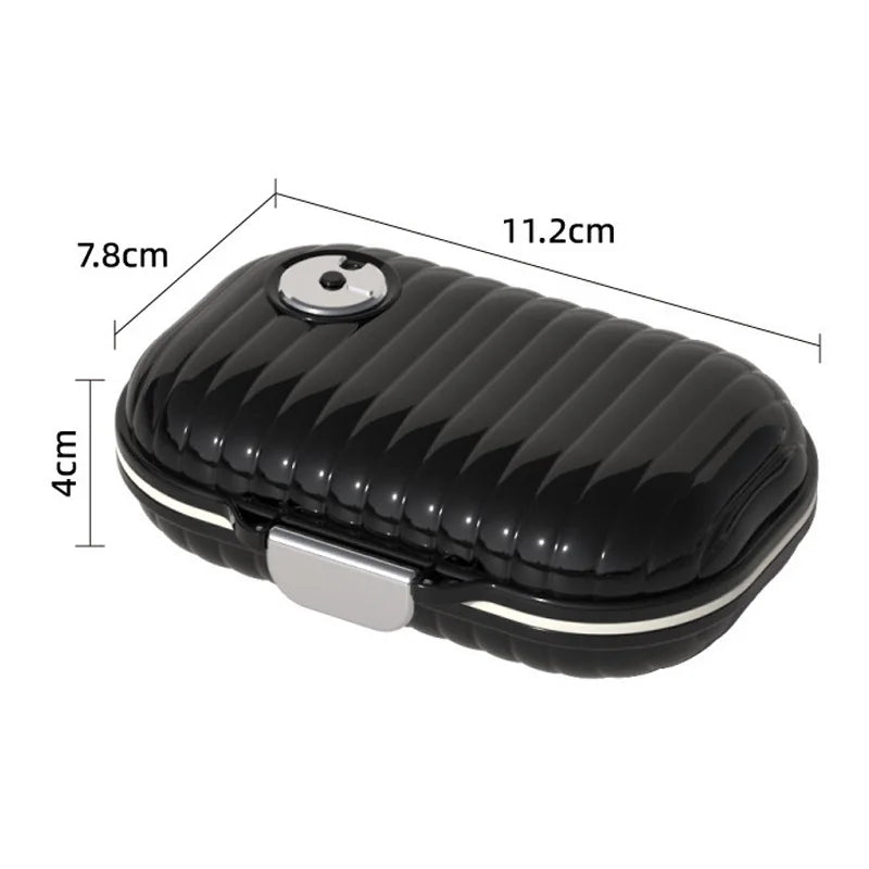 Portable 7 Day Pill Organizer Waterproof Travel Medicine Storage Case Sealed Box