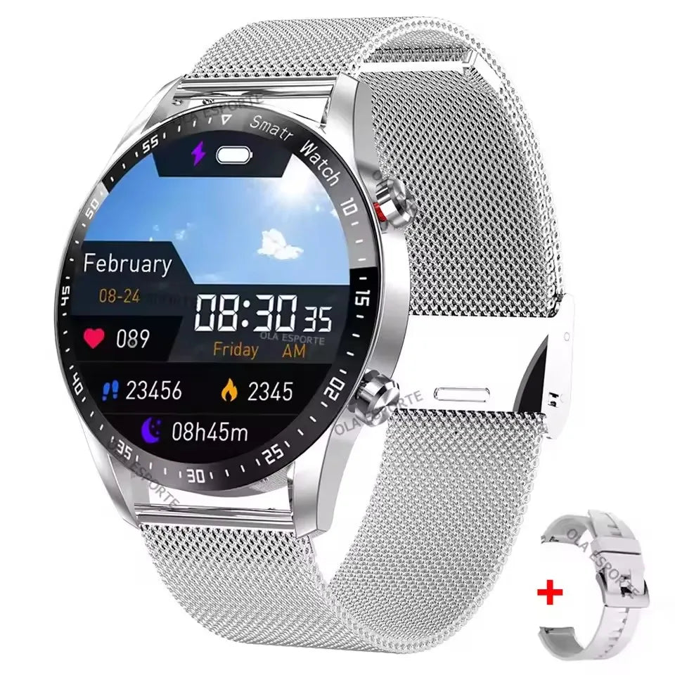 Men’s Bluetooth Call Smart Watch with GPS – AMOLED Full Screen Fitness Tracker for iOS & Android