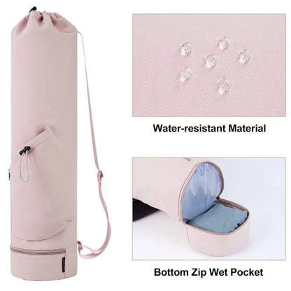 Yoga Mat Backpack – Large Capacity Waterproof Sports Bag with Adjustable Straps, Breathable Gym Yoga Carrier (Unisex)