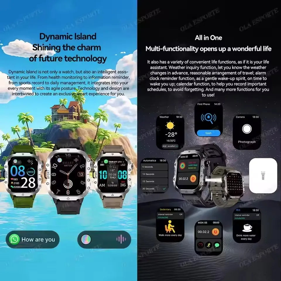 Men’s & Women’s Smart Watch – Fitness Tracker with Heart Rate, Sleep Monitor, Waterproof & Bluetooth Calls for iOS & Android