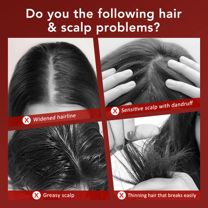 Electric Microcurrent Massage Comb – 660nm Red Light Hair Growth & Scalp Massager for Hair Care, Relaxation & Blood Circulation