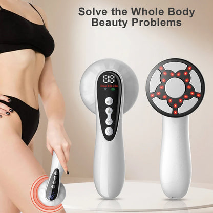 Electric Vibrating Body Massager with Heat & Red Light – Handheld Skin Firming & Body Sculpting Device