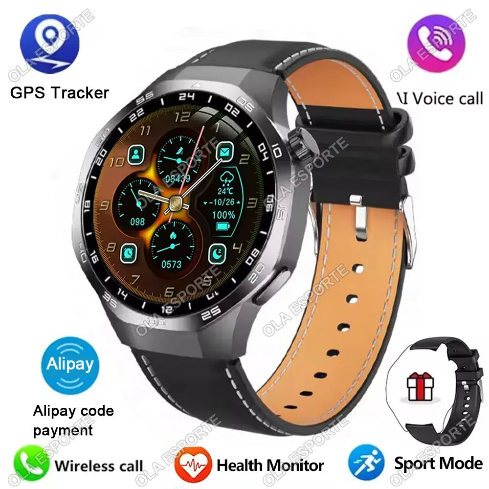 Smart Watch GPS NFC Bluetooth Call 1.52" HD Fitness Tracker Android iPhone