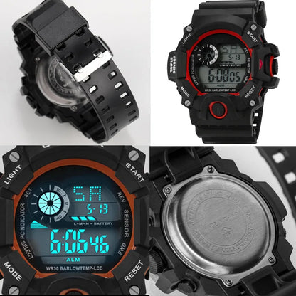 MAYZHISU Men’s Digital Sports Watch | Large Dial | Alarm, Stopwatch & Backlight | 3ATM Water Resistant | Military Style Wristwatch
