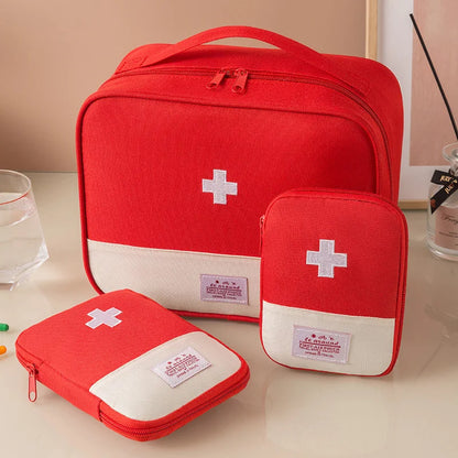 Portable Travel Medicine Storage Bag First Aid Organizer Large Capacity Oxford Case