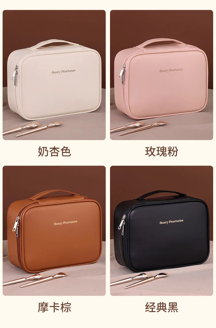 New Women’s Luxury Makeup Bag – Large-Capacity Portable Cosmetic & Toiletry Travel Organizer