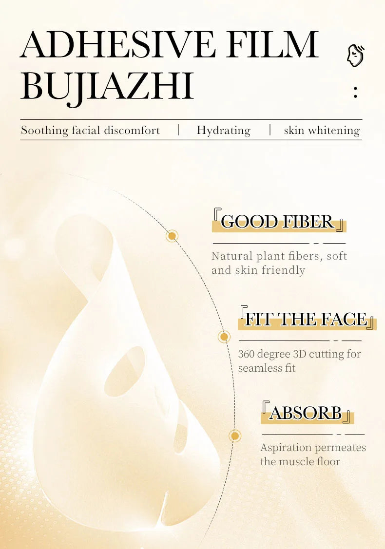 10-30 Pcs SADOER 24K Gold Vitamin C & Hyaluronic Acid Facial Masks – Moisturizing, Firming & Hydrating Skincare Treatment