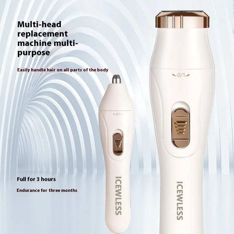 Electric Hair Trimmer for Women – Waterproof, Painless Razor for Bikini, Arms, Legs, and Face Hair Removal