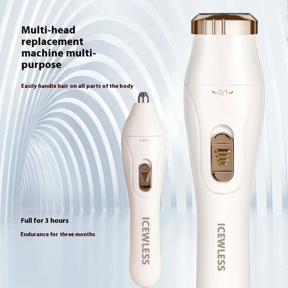 Electric Hair Trimmer for Women – Waterproof, Painless Razor for Bikini, Arms, Legs, and Face Hair Removal