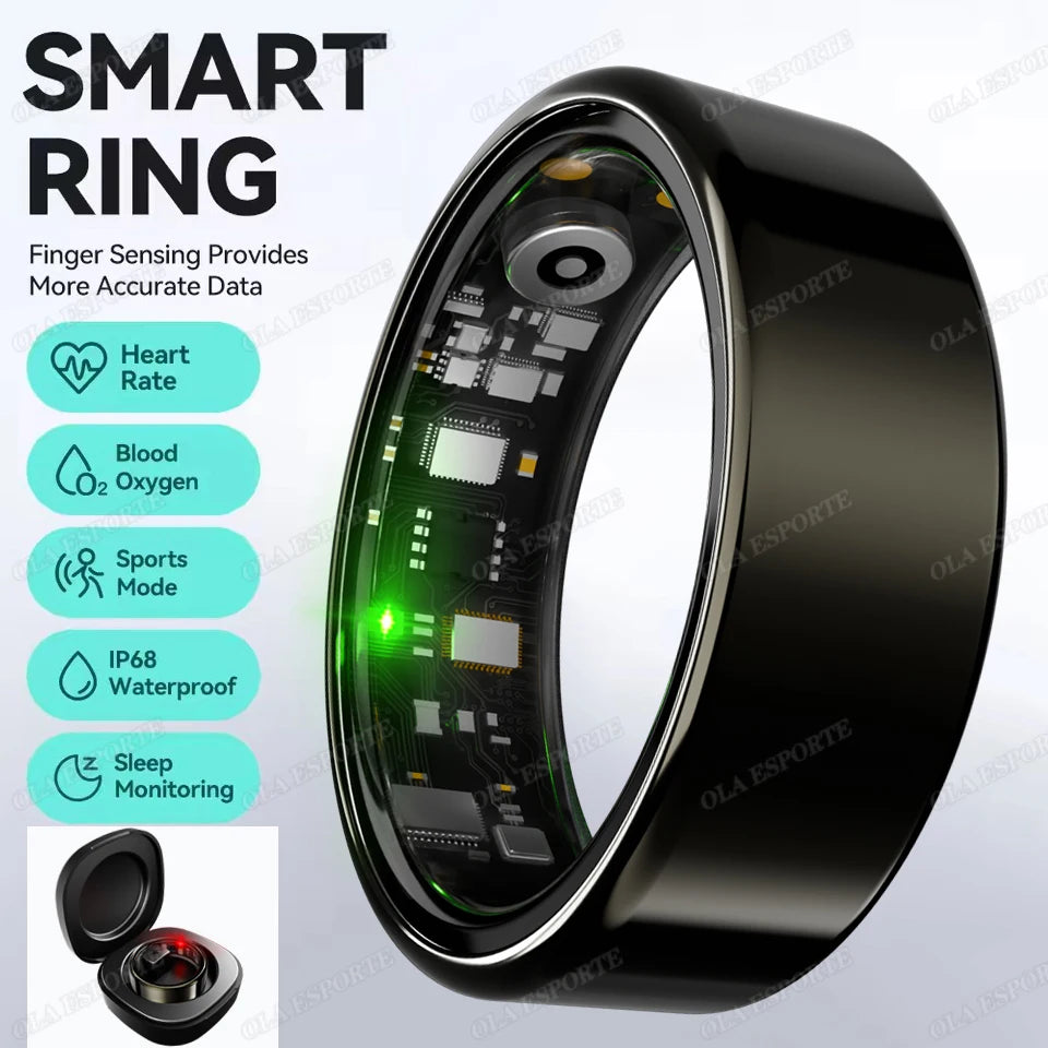 R12 Smart Ring Fitness Tracker Heart Rate Sleep Monitor 5ATM Waterproof