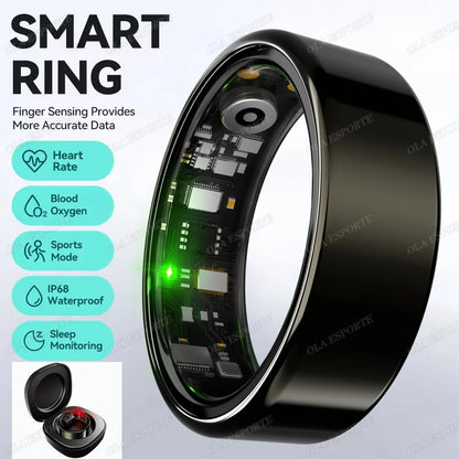 R12 Smart Ring Fitness Tracker Heart Rate Sleep Monitor 5ATM Waterproof