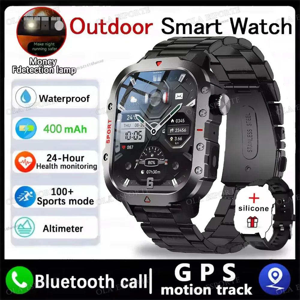 Men’s Smart Watch Bluetooth Call – LED Touch Screen Fitness Tracker with Multi-Sport Modes, Smart Notifications (Android & iOS)