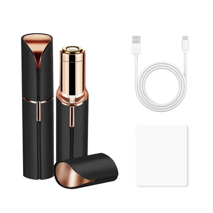Electric Facial Hair Remover – Lipstick-Style Painless Epilator for Eyebrows, Upper Lip, Bikini & Sensitive Areas