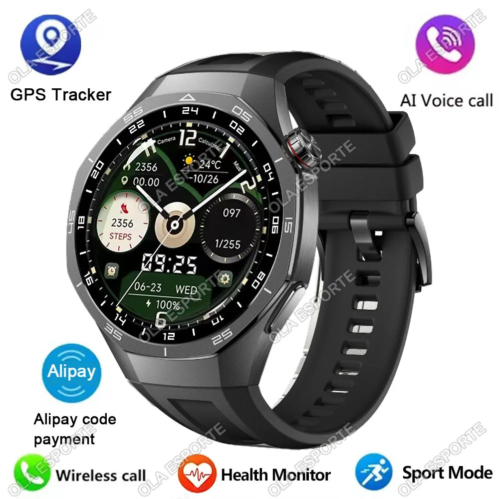 Smart Watch GPS NFC Bluetooth Call 1.52" HD Fitness Tracker Android iPhone