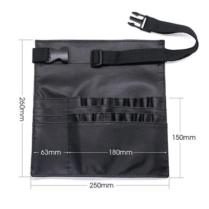 22-Pocket Professional Makeup Brush Holder Apron Bag with Belt Strap – Cosmetic Organizer for Women & Makeup Artists