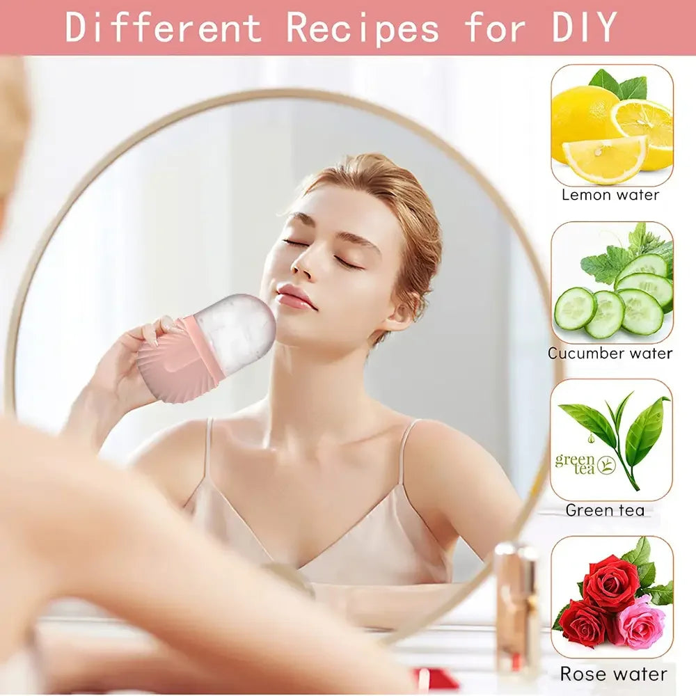 Stainless Steel Ice Face Roller & Gua Sha Set – Facial Massage & Skincare Tool Kit