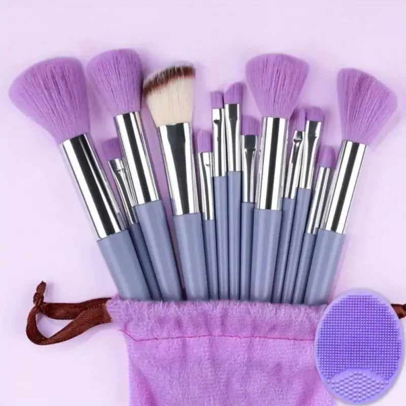Professional Premium Quality Soft Fluffy Makeup Brush Set – Foundation, Powder, Eyeshadow, Kabuki, Blending Brushes with Sponge & Storage Bag