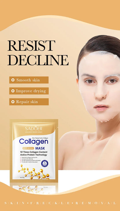 20pcs Hyaluronic Acid & Collagen Face Masks – Moisturizing, Firming, Hydrating Korean Skincare Sheet Masks