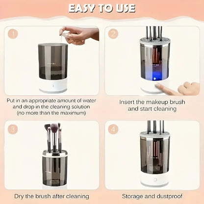 USB Powered Makeup Brush Cleaner & Dryer – Odorless, Battery-Free, Plug-and-Play Brush Washing Tool
