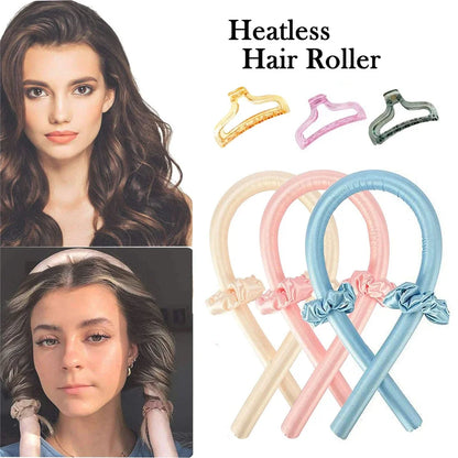 Heatless Curling Rod Headband – Soft Foam Hair Curlers for Sleeping, No-Heat Silk Curl Ribbon for Natural Waves & Curls