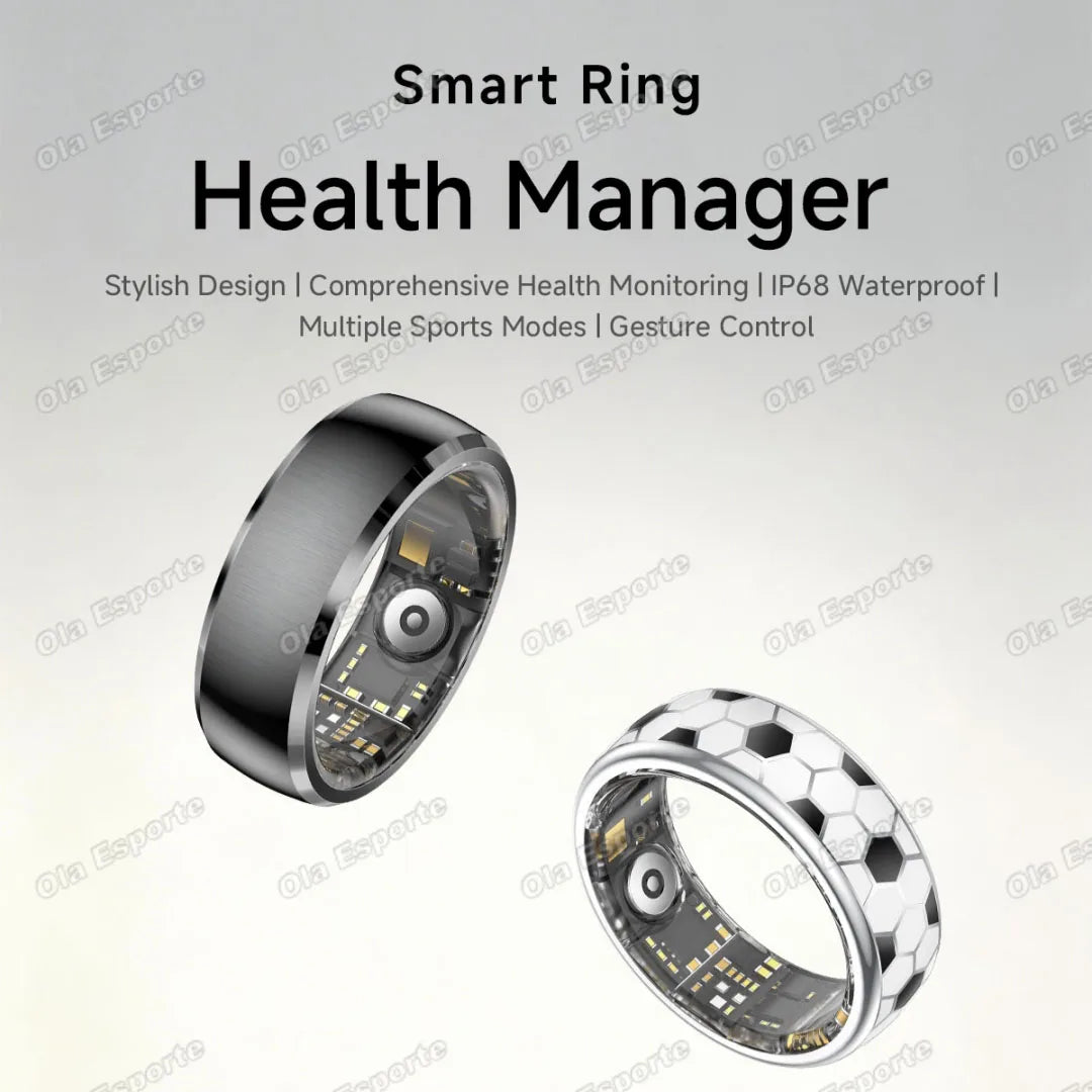 Smart Ring Fitness Tracker Call Alerts Sleep Monitor IP68 Waterproof Ring