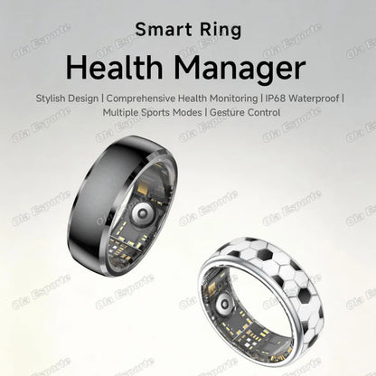 Smart Ring Fitness Tracker Call Alerts Sleep Monitor IP68 Waterproof Ring