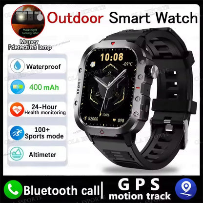 Men’s Smart Watch Bluetooth Call – LED Touch Screen Fitness Tracker with Multi-Sport Modes, Smart Notifications (Android & iOS)