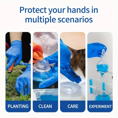 200/400 PCS Nitrile Disposable Gloves Powder Free Latex Free Food Handling Cleaning