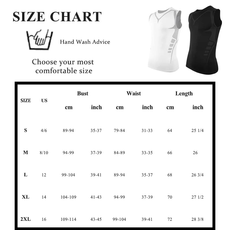 Men's Compression Tank Top Sleeveless Shaping Vest Quick Dry S-2XL
