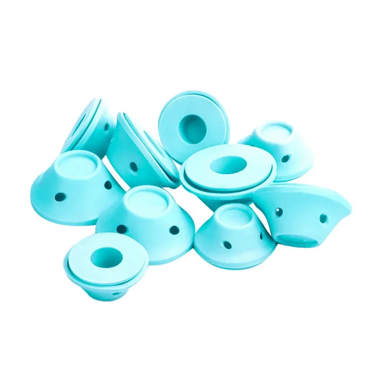 10PCS / 20PCS Silicone Heatless Hair Curlers – Soft Rubber No-Clip Hair Rollers for DIY Waves & Curls