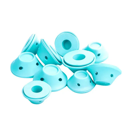 10PCS / 20PCS Silicone Heatless Hair Curlers – Soft Rubber No-Clip Hair Rollers for DIY Waves & Curls
