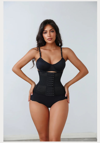 Women’s Adjustable Waist Trainer Corset Double Belt Tummy Control Workout Shapewear