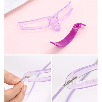 8-in-1 Reusable Eyebrow Stencil Set – Brow Shaping Templates with Handle & Strap, Makeup Tool Kit