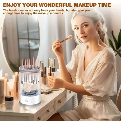 USB Powered Makeup Brush Cleaner & Dryer – Odorless, Battery-Free, Plug-and-Play Brush Washing Tool