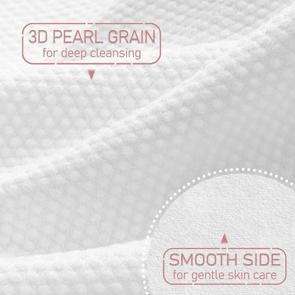 100% Cotton Disposable Face Towels – Biodegradable Dry Facial Wipes for Sensitive Skin, 50 Count (12x10 in, Thick & Soft)