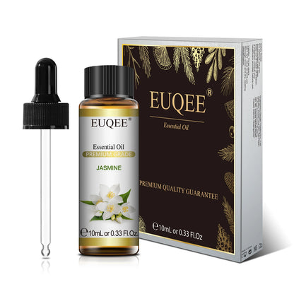 EUQEE 10ml Natural Plant Essential Oil with Dropper – Pure Lavender, Jasmine, Eucalyptus, Vanilla Oils for Diffuser, Humidifier, Aromatherapy